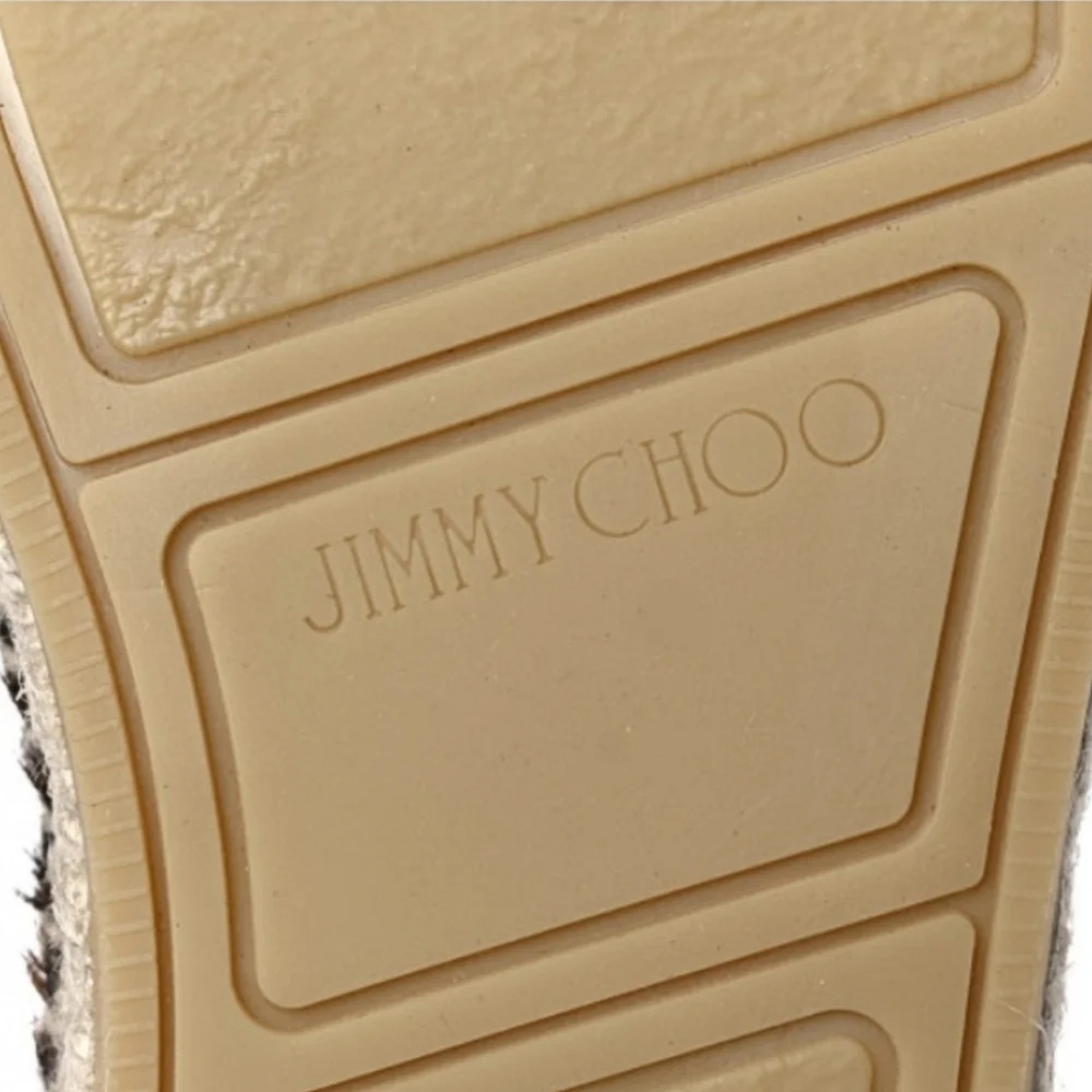 Jimmy Choo Espadrilles Vlad Pony Hair Leopard Print Slip Ons Unisex - Picture 13 of 13